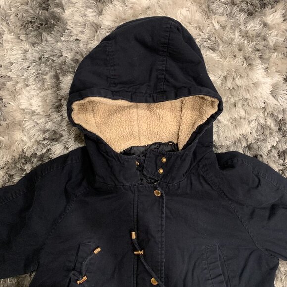 Collection B Parka hooded size XL black Jacket - Picture 2 of 6
